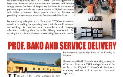 PROF. BAKO AND SERVICE DELIVERY