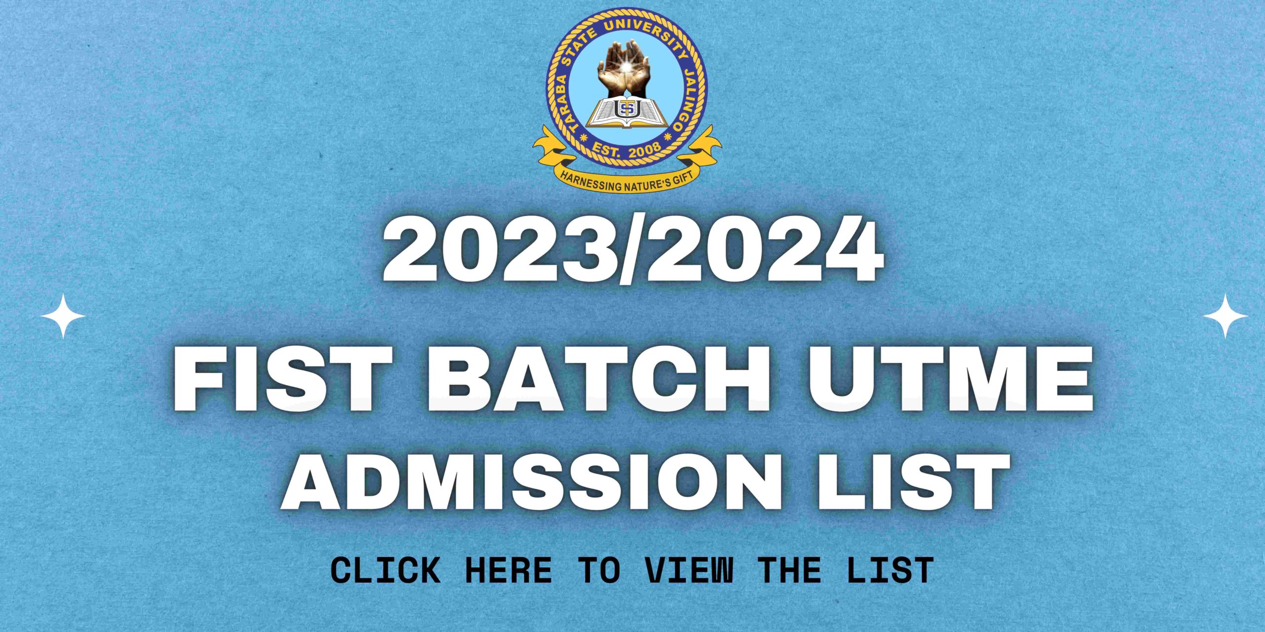 TSU ADMISSION LIST ANNOUNCEMENT